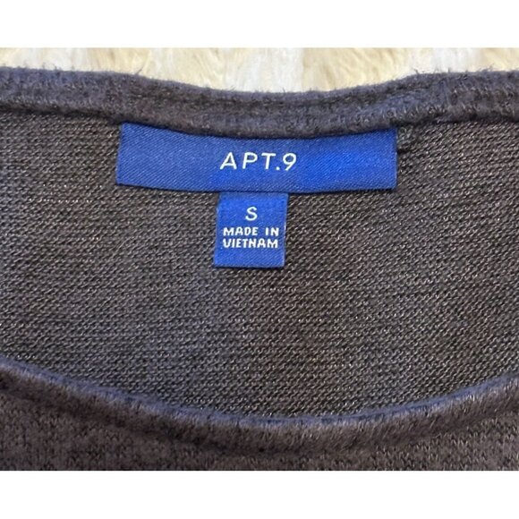 APT. 9 Mini Shift Dress Charcoal Gray Rayon Polyester Blend Women's Size SMALL - Picture 4 of 16